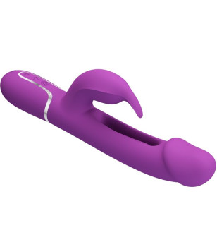 PRETTY LOVE - KAMPAS VIBRATEUR LAPIN MULTIFONCTION 3 EN 1 VIOLET