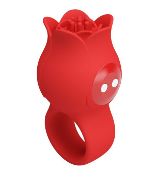 PRETTY LOVE - VIBRATEUR DE DOIGT EN FORME DE JAE ROSE 10 VIBRATIONS ROUGE
