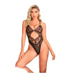 SUBBLIME - 955212 BODY TRANSPARENT AVEC DENTELLE CREUSE NOIRE S/M