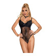 SUBBLIME - 955618 BODY EN DENTELLE AVEC FERMETURE EN BAS NOIR S/M
