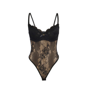SUBBLIME - 955618 BODY EN DENTELLE AVEC FERMETURE EN BAS NOIR S/M