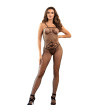 SUBBLIME - 952112 BODYSTOCKING RESILLE AVEC DETAILS SUR LA POITRINE ET LE VENTRE NOIR TAILLE UNIQUE