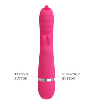 PRETTY LOVE - VIBRATEUR LAPIN MULTIFONCTION PHOENIX ROSE