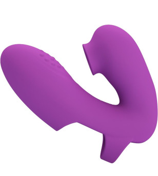 PRETTY LOVE - VIBRATEUR DE DOIGTS ATHENA AVEC STIMULATEUR DE CLITORIS VIOLET