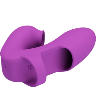 PRETTY LOVE - VIBRATEUR DE DOIGTS ATHENA AVEC STIMULATEUR DE CLITORIS VIOLET