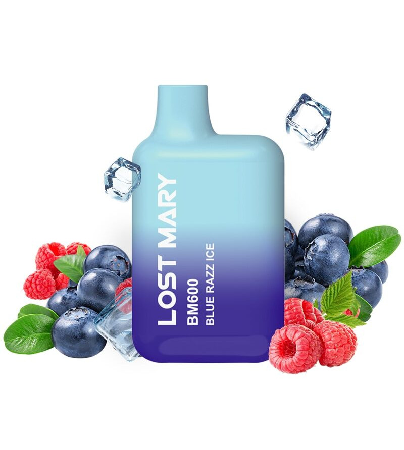 LOST MARY - BM600 VAPER NICOTINE 2% JETABLE BLUE RAZZ ICE