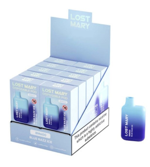 LOST MARY - BM600 VAPER NICOTINE 2% JETABLE BLUE RAZZ ICE