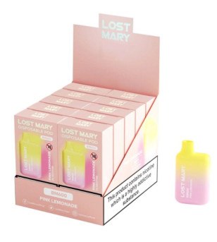 LOST MARY - BM600 VAPER NICOTINE 2% JETABLE LIMONADE ROSE
