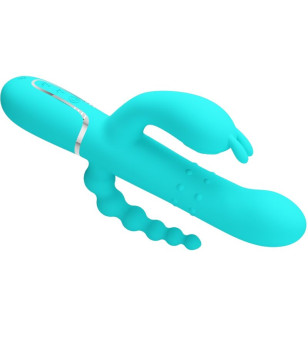 PRETTY LOVE - CAMMY 4 EN 1 VIBRATEUR MULTIFONCTION TRIPPLE RABBIT BLEU