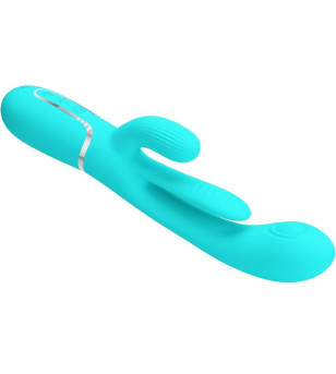 PRETTY LOVE - SHANIA TRIPLE RABBIT VIBRATEUR MULTIFONCTION 3 EN 1 BLEU