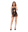 LIVCO CORSETTI FASHION - CIELO LC 20211 CHEMISE + THONG NOIR L/XL