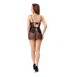 LIVCO CORSETTI FASHION - CIELO LC 20211 CHEMISE + THONG NOIR L/XL