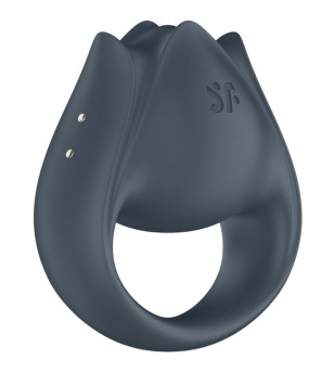 SATISFYER - PERFECT PAIR 2 MULTIVIBRATEUR 2 EN 1 ANNEAU PÉNIS ET STIMULATEUR DE DOIGTS GRIS