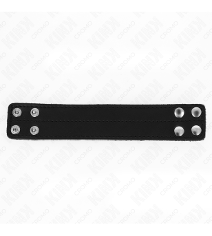 KINK - ANNEAU PÉNIS EN CUIR AVEC FERMETURE À PRESSION 18,5 X 3,3 CM