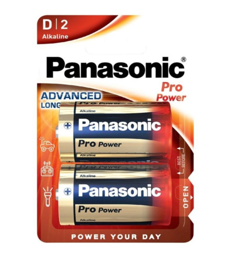 PANASONIC - PILE ALCALINE D PRO POWER LR20 BLISTER*2