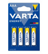 VARTA - PILE ALCALINE ENERGY AAA LR03 BLISTER*4
