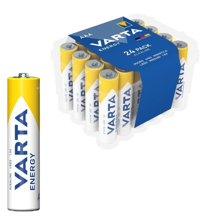 VARTA - PACK DE 24 PILES ALCALINES ENERGY AAA LR03