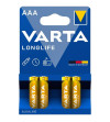 VARTA - PILE ALCALINE AAA LONGUE DURÉE LR03 BLISTER*4