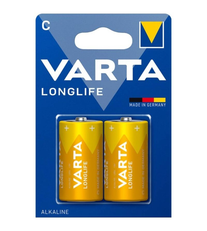 VARTA - PILE ALCALINE LONGUE DURÉE C LR14 BLISTER*2
