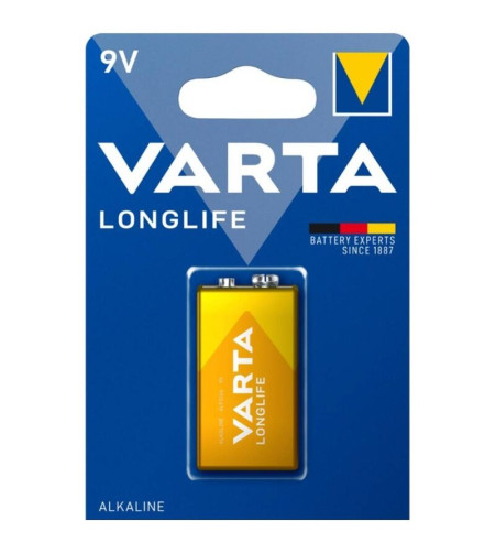 VARTA - PILE ALCALINE LONGUE DURÉE 9V LR61 BLISTER*1