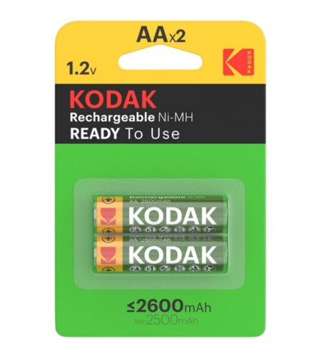 KODAK - BLISTER DE PILES RECHARGEABLES HR6 AA 2600mAh*2