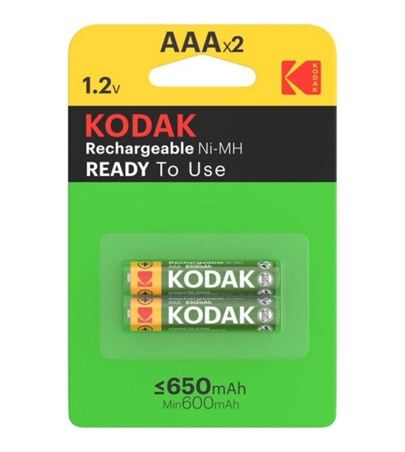KODAK - BLISTER DE PILE RECHARGEABLE HR03 AAA 650mAh*2