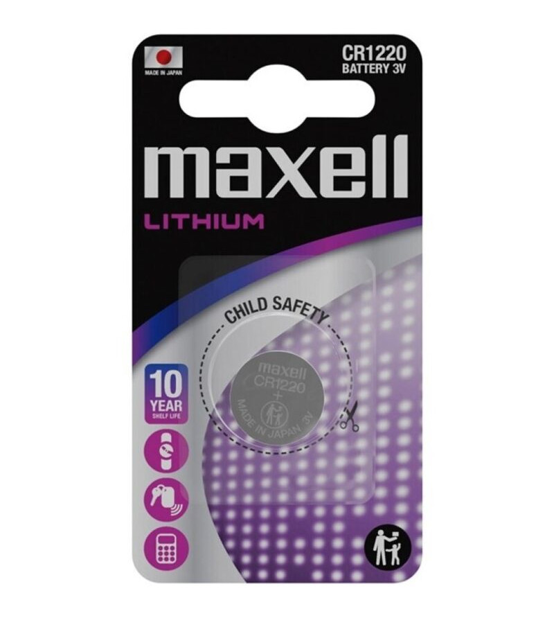MAXELL - PILE BOUTON AU LITHIUM CR1220 3V BLISTER*1