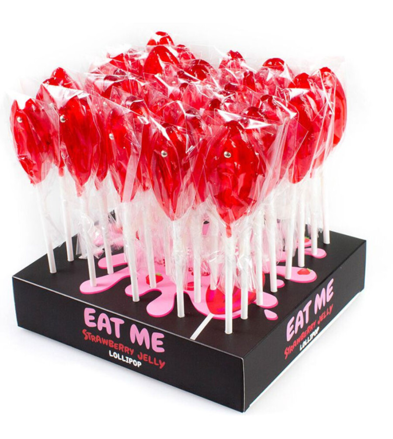 SECRETPLAY - AFFICHAGE ASSORTIMENT DE SUCETTES PÉNIS AVEC ALCOOL 40 UNITÉS