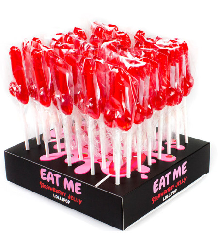 SECRETPLAY - AFFICHAGE ASSORTIMENT DE SUCETTES PÉNIS AVEC ALCOOL 40 UNITÉS