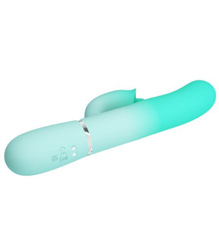 PRETTY LOVE - VIBRATEUR LAPIN MULTIFONCTION GIGI VERT AQUA