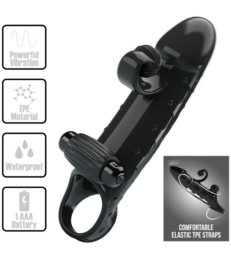 ROMANCE - MANCHON PÉNIS VIBRANT NOIR