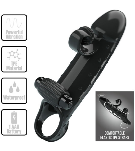 ROMANCE - MANCHON PÉNIS VIBRANT NOIR