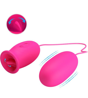 PRETTY LOVE - OEUF VIBRANT DAISY + LANGUE STIMULANTE CLITORIS ROSE