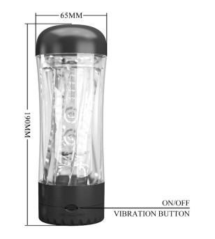 PRETTY LOVE - MASTURBATEUR HOMME TAMARA VIBRATEUR MULTI-VITESSES NOIR