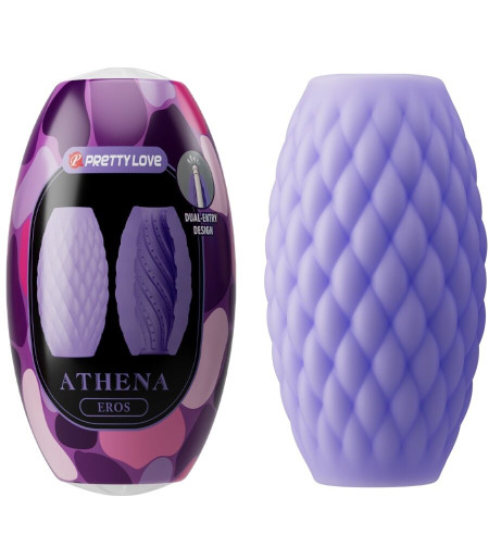 PRETTY LOVE - MASTURBATEUR POUR HOMME EN SILICONE ATHENA EROS VIOLET
