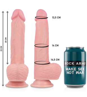 ROCKARMY - LIQUIDE SILICONE PREMIUM HAWK RÉALISTE 22 CM -O- 4.6 CM
