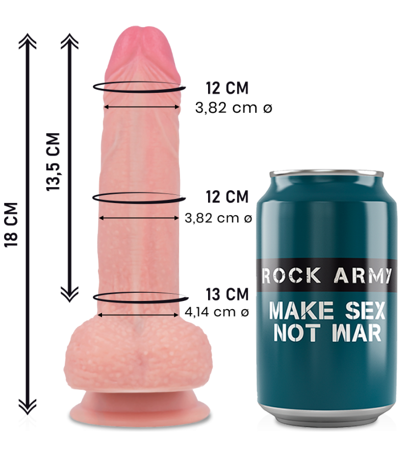 ROCKARMY - SILICONE LIQUIDE PREMIUM MUSTANG RÉALISTE 18 CM -O- 4.14 CM