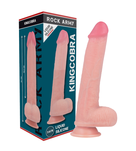 ROCKARMY - LIQUIDE SILICONE PREMIUM KINGCOBRA RÉALISTE 24 CM -O- 4.77 CM