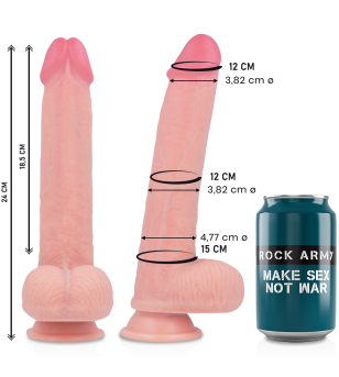 ROCKARMY - LIQUIDE SILICONE PREMIUM KINGCOBRA RÉALISTE 24 CM -O- 4.77 CM