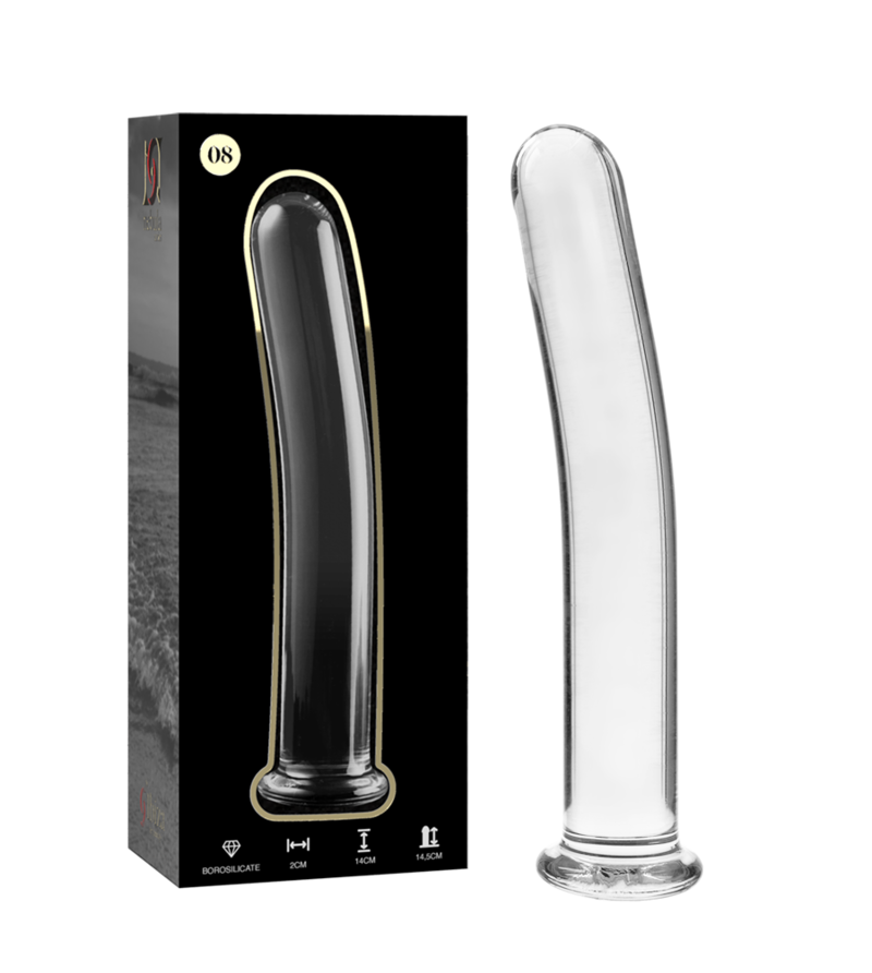 NEBULA SERIES BY IBIZA - MODÈLE 8 GODE EN VERRE BOROSILICATE ROSE 14.5 CM -O- 2 CM