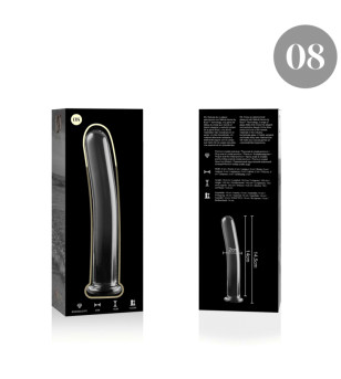 NEBULA SERIES BY IBIZA - MODÈLE 8 GODE EN VERRE BOROSILICATE ROSE 14.5 CM -O- 2 CM