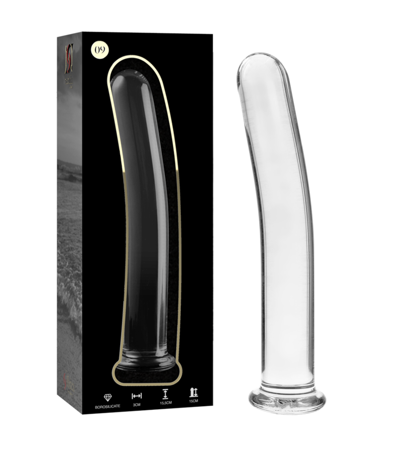 NEBULA SERIES BY IBIZA - MODÈLE 9 GODE EN VERRE BOROSILICATE ROSE 15.5 CM -O- 2.5 CM