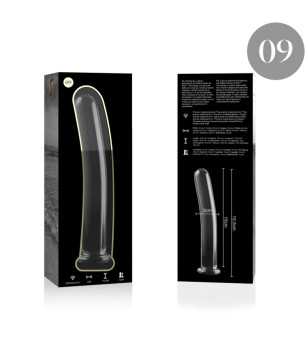 NEBULA SERIES BY IBIZA - MODÈLE 9 GODE EN VERRE BOROSILICATE ROSE 15.5 CM -O- 2.5 CM