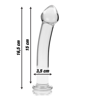 NEBULA SERIES BY IBIZA - MODÈLE 11 GODE EN VERRE BOROSILICATE ROSE 16 CM -O- 3 CM