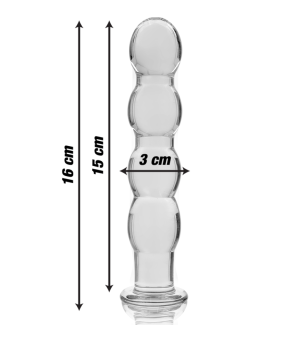 NEBULA SERIES BY IBIZA - MODÈLE 10 GODE EN VERRE BOROSILICATE ROSE 16.5 CM -O- 3.5 CM