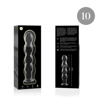 NEBULA SERIES BY IBIZA - MODÈLE 10 GODE EN VERRE BOROSILICATE ROSE 16.5 CM -O- 3.5 CM