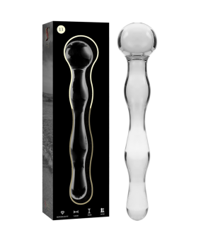 NEBULA SERIES BY IBIZA - MODÈLE 13 GODE EN VERRE BOROSILICATE ROSE 18 CM -O- 3.5 CM