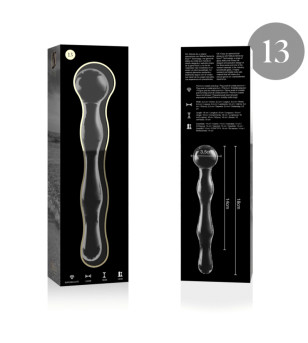 NEBULA SERIES BY IBIZA - MODÈLE 13 GODE EN VERRE BOROSILICATE ROSE 18 CM -O- 3.5 CM