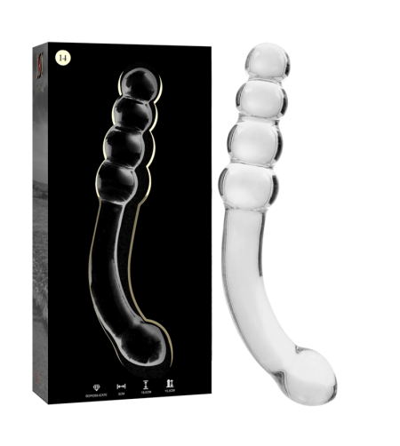 NEBULA SERIES BY IBIZA - MODÈLE 14 GODE EN VERRE BOROSILICATE ROSE 18.5 CM -O- 3 CM