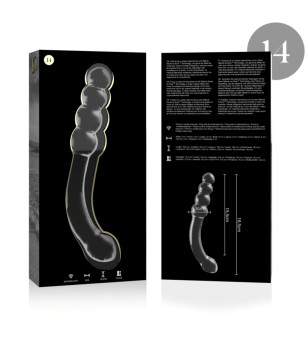 NEBULA SERIES BY IBIZA - MODÈLE 14 GODE EN VERRE BOROSILICATE ROSE 18.5 CM -O- 3 CM